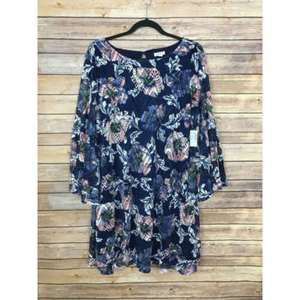 Westport XL Crochet Bell Sleeve Floral Dress B4